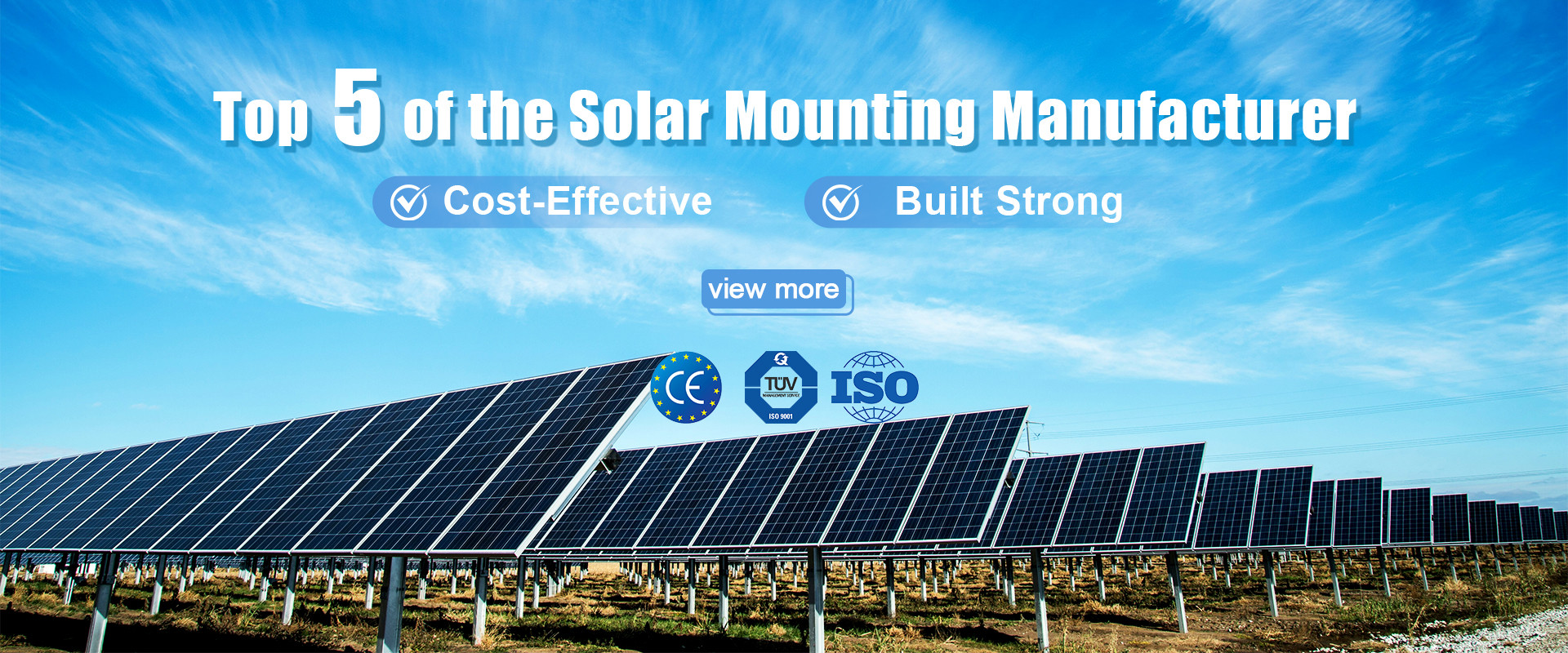Kalite Solar Panel Ground Mounting Systems Fabrika