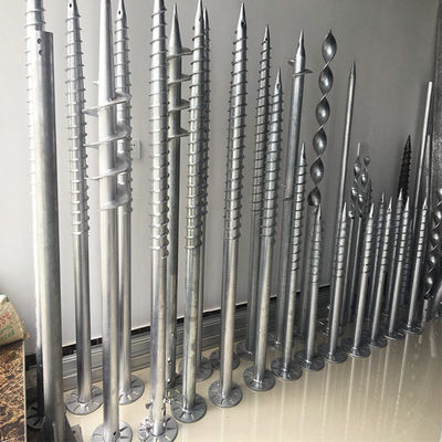 İyi bir fiyat. Thickness 2.75mm 3mm 3.5mm Open Field Ground Screw Piles Pole Anchors Wind 60m/S Solar Mounting Component çevrimiçi