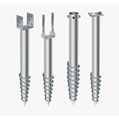 İyi bir fiyat. Solar Mounting System Foundation Anti - Corrosion Ground Screw Piles 1800L*76Dmm Hot Dipped Galvanized Spiral Shape çevrimiçi