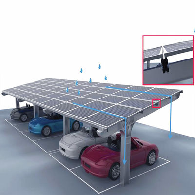 İyi bir fiyat. Waterproof Galvanized Ground Mounting System For Solar Car Shed çevrimiçi