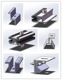 İyi bir fiyat. Thin Film Frameless Solar Panel Clamps Semi Flexible Mounting Brackets Anodized Surface çevrimiçi