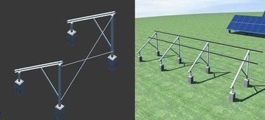 İyi bir fiyat. Concrete Base Solar Panel Ground Mounting Systems Double Pole Type çevrimiçi