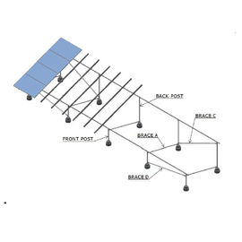 İyi bir fiyat. Turnkey Solar Panel Ground Mounting Systems Hot - Galvanized Steel 130mph Wind Load çevrimiçi
