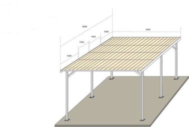 İyi bir fiyat. PV Garage Canopy Solar Carport Structures , Anodized Galvanized Racks Solar Parking Lot çevrimiçi
