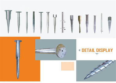 İyi bir fiyat. Open Field Ground Screw Piles Pole Anchors Thickness 2.75mm 3mm 3.5mm Wind 60m/S çevrimiçi