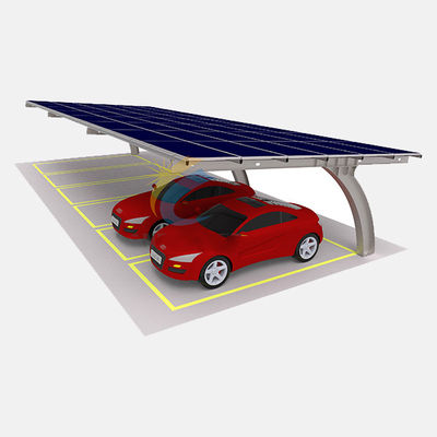 İyi bir fiyat. On/Off Grid Outdoor Carport Solar Systems Waterproof Photovoltaic Panel High Stability Galvanized Solar Car Parking Rack çevrimiçi