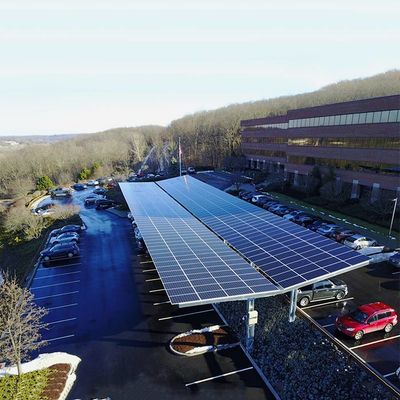 İyi bir fiyat. High Quality Photovoltaic Carport 20M Max Building Height Framed Module Solar Car Parking Mounting Systems çevrimiçi