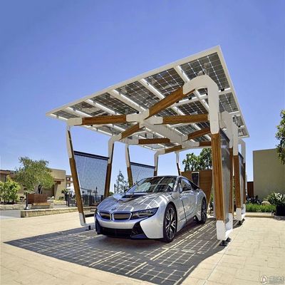İyi bir fiyat. 10-60° Galvanized Steel PV Solar Carport Mounting Systems çevrimiçi