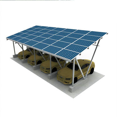 İyi bir fiyat. Galvanized Metal Solar Power Parking Lot Carport Structures 5deg-15deg çevrimiçi