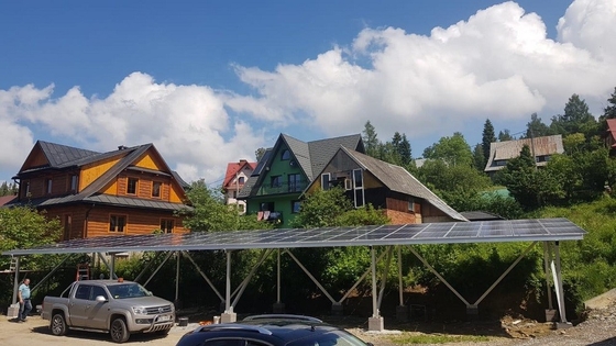 İyi bir fiyat. Framed Ground Mounted Solar Pv Systems Anodized For car packing carport solar bracket çevrimiçi